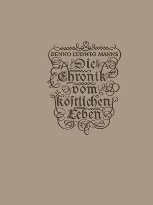 cover image of Die Chronik vom köstlichen Leben